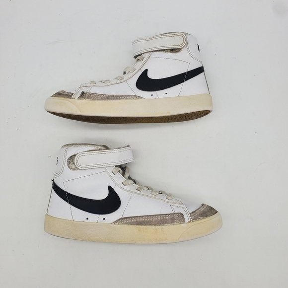 Nike BLAZER MID' 77 Sneakers Youth Kid's Sz 13.5C White Black Shoes DA4086-102 - Picture 7 of 11